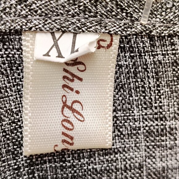 Gray Shift Dress XL Knee Length Pop Over Scoop Neck - 60s Retro Normcore - Picture 4 of 6